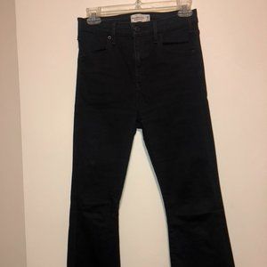 Abercrombie & Fitch High Rise Ankle Flare Jeans Black Size 28/6